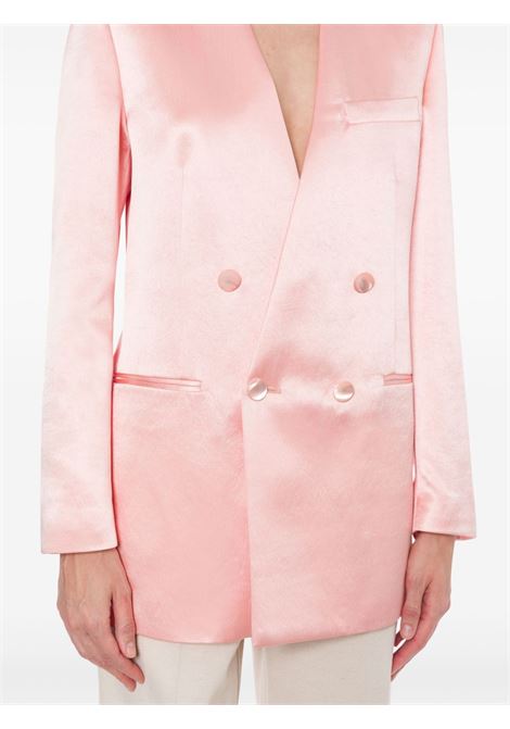 Rose pink lapeless double-breasted blazer Philosophy Di Lorenzo Serafini - women PHILOSOPHY DI LORENZO SERAFINI | 050507230132